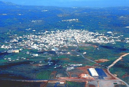 Aerial view of Arkalochori town